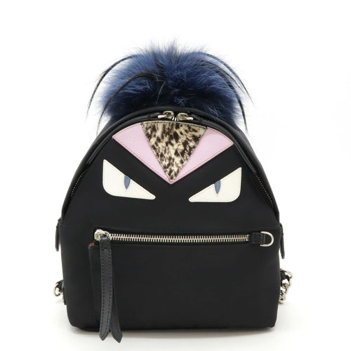 Fendi Monster Mini Backpack Nylon Leather