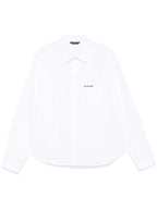 Balenciaga Women Logo-Embroidered Regular Shirt