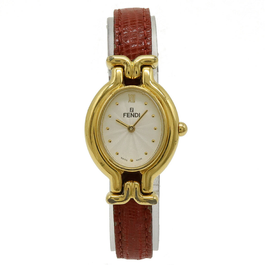 Fendi GP Leather Quartz Watch 640L