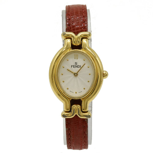 Fendi GP Leather Quartz Watch 640L