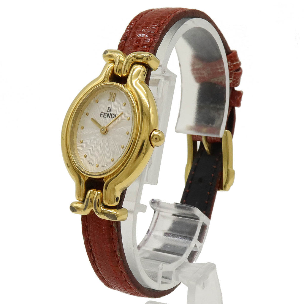 Fendi GP Leather Quartz Watch 640L