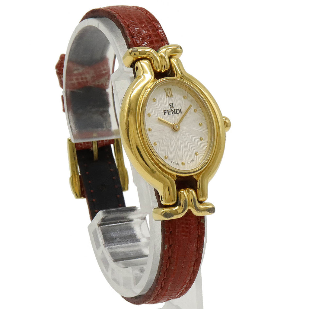 Fendi GP Leather Quartz Watch 640L