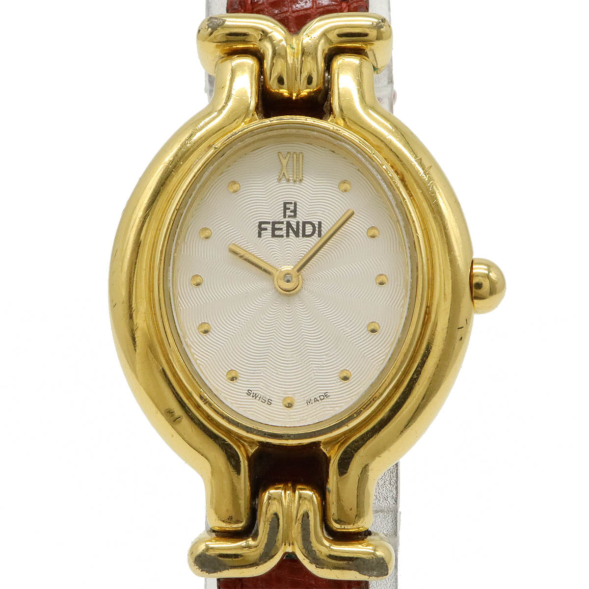 Fendi GP Leather Quartz Watch 640L