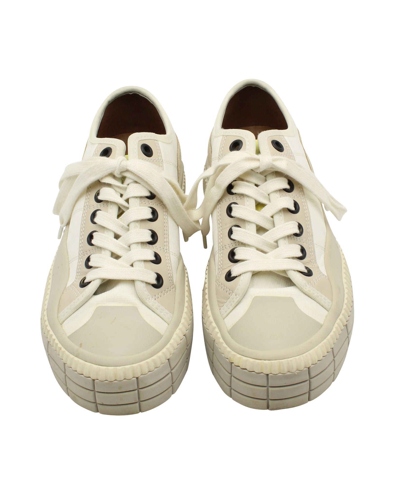 Chloe Clint Low Top Sneaker in Cream Polyester