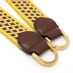 Fendi Logo Leather Canvas Shoulder Strap
