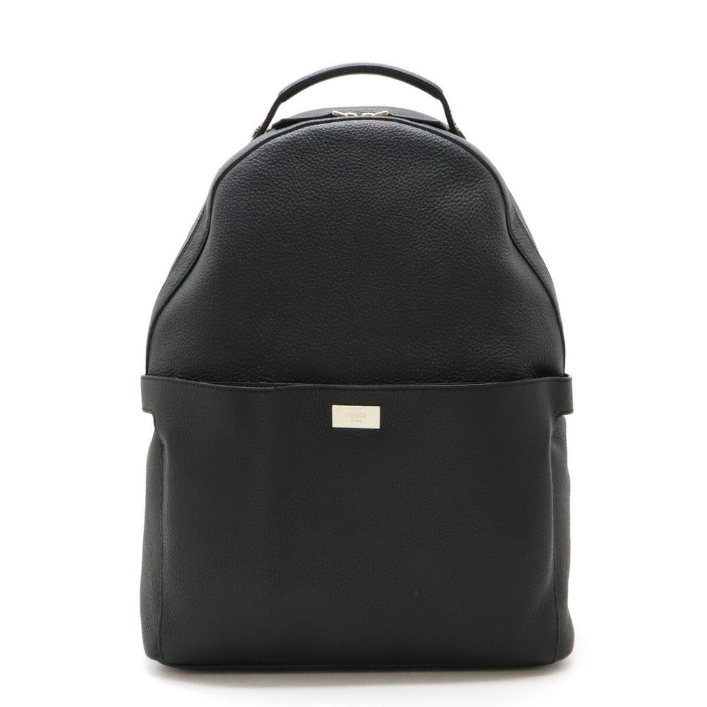 Fendi Leather Backpack Black 7VZ053