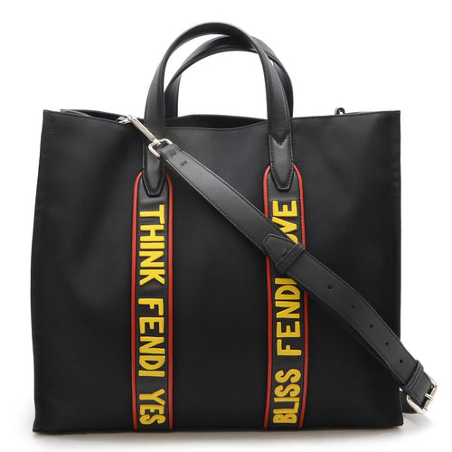 Fendi Nylon/Leather Vocabulary Tote Bag 7VA390