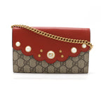 Gucci GG Supreme Pearl 2way Chain Wallet 431478