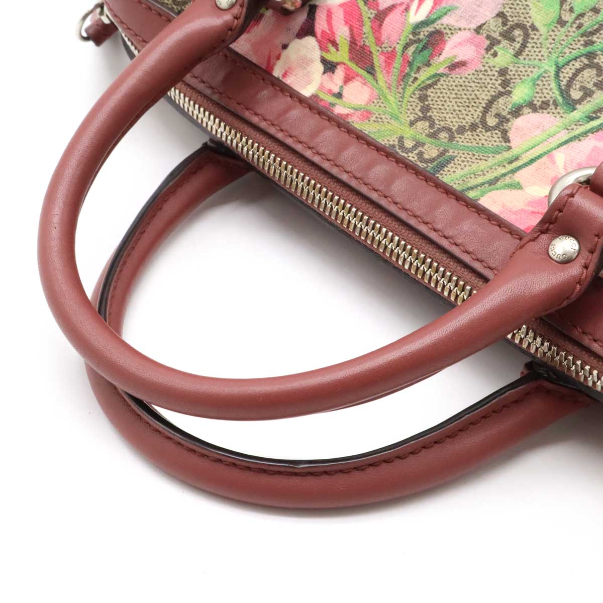 Gucci GG Blooms PVC Leather 2way Handbag Shoulder Bag 409529