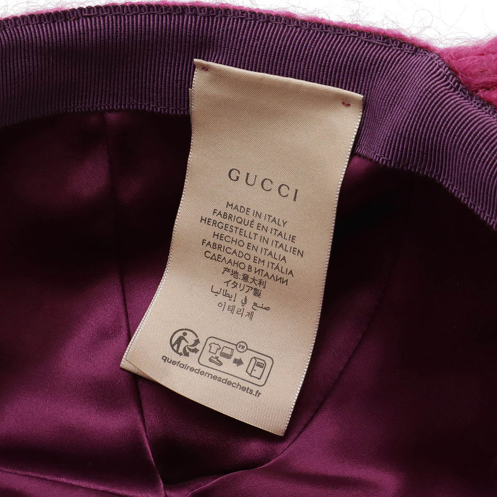 Gucci Mohair GG Marmont Baseball Cap 729349