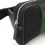 Gucci Nylon Canvas/Leather Sheline Line Waist Bag 630919