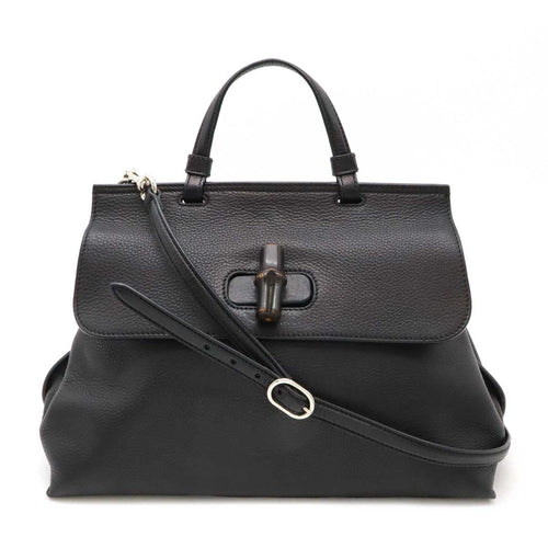 Gucci Leather Bamboo Daily 2way Bag 392013