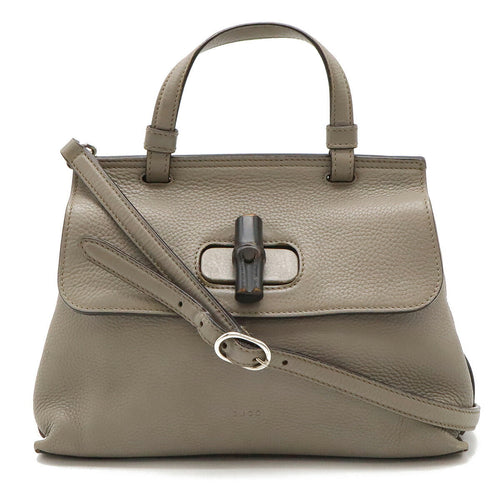 Gucci Leather Bamboo Daily 2way Bag 370831