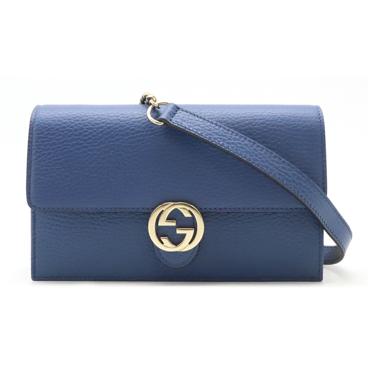 Gucci Leather Interlocking G Chain Wallet 2way Clutch Wallet 510314