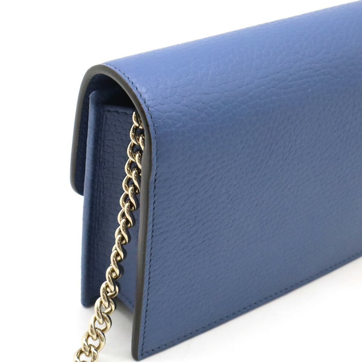 Gucci Leather Interlocking G Chain Wallet 2way Clutch Wallet 510314