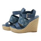 Louis Vuitton Monogram Denim Wedge Sandals