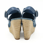 Louis Vuitton Monogram Denim Wedge Sandals