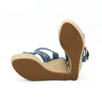 Louis Vuitton Monogram Denim Wedge Sandals