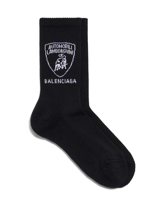 Balenciaga Men Automobili Lamborghini Socks In Black/White