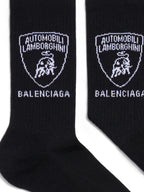 Balenciaga Men Automobili Lamborghini Socks In Black/White