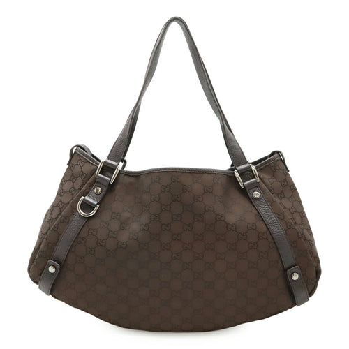Gucci GG Nylon Leather 2way Tote Bag
