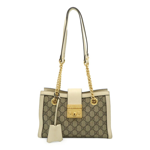 Gucci GG Supreme Padlock PVC Shoulder Bag
