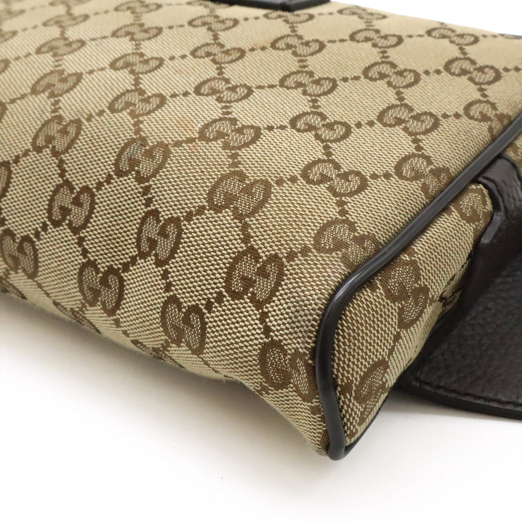 Gucci GG Canvas Leather Waist Bag