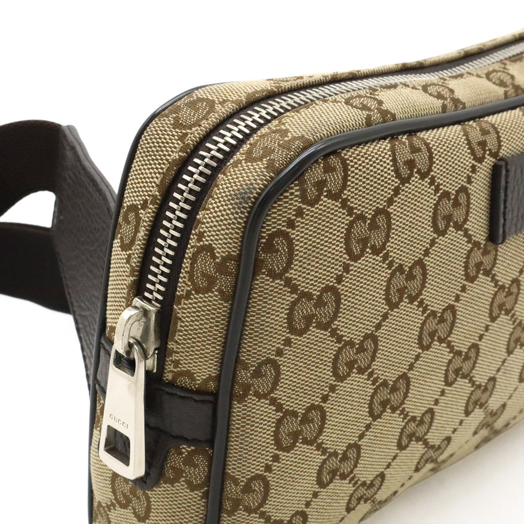 Gucci GG Canvas Leather Waist Bag