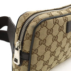Gucci GG Canvas Leather Waist Bag