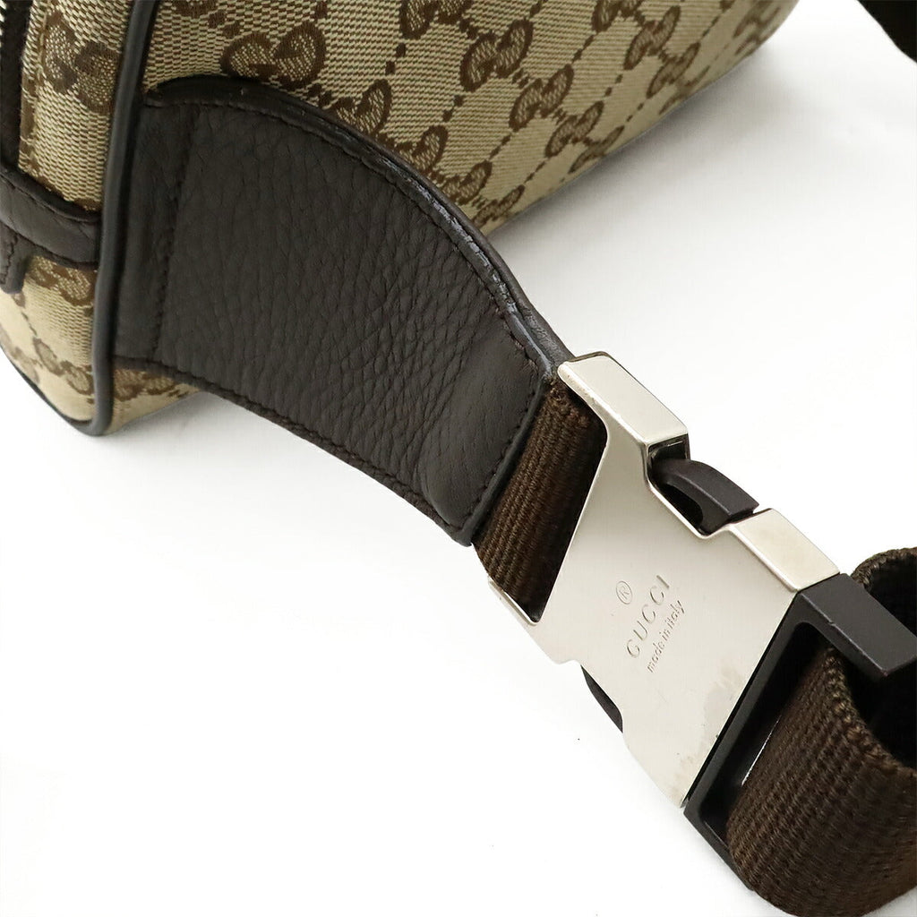 Gucci GG Canvas Leather Waist Bag