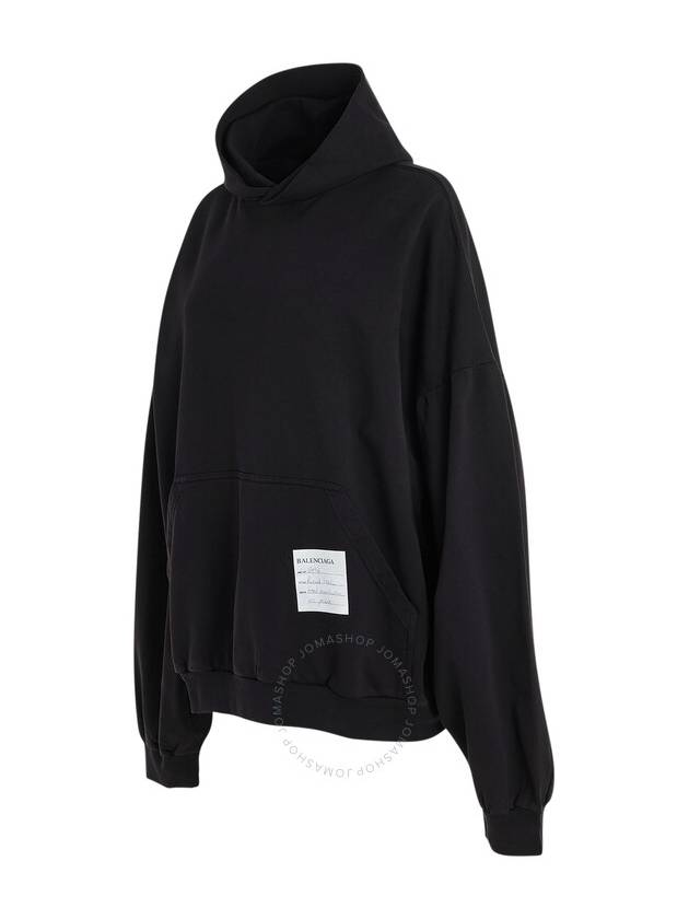 Balenciaga sample sticker round hood oversized black
