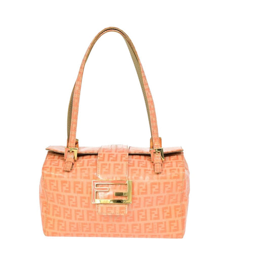 Fendi Ff  Canvas Shoulder Bag ()
