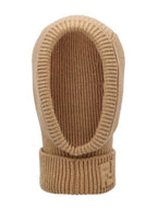 Fendi FF Logo Wool Balaclava Beige