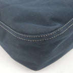 FENDI Mamma Baguette Canvas Leather Shoulder Bag Navy 26325