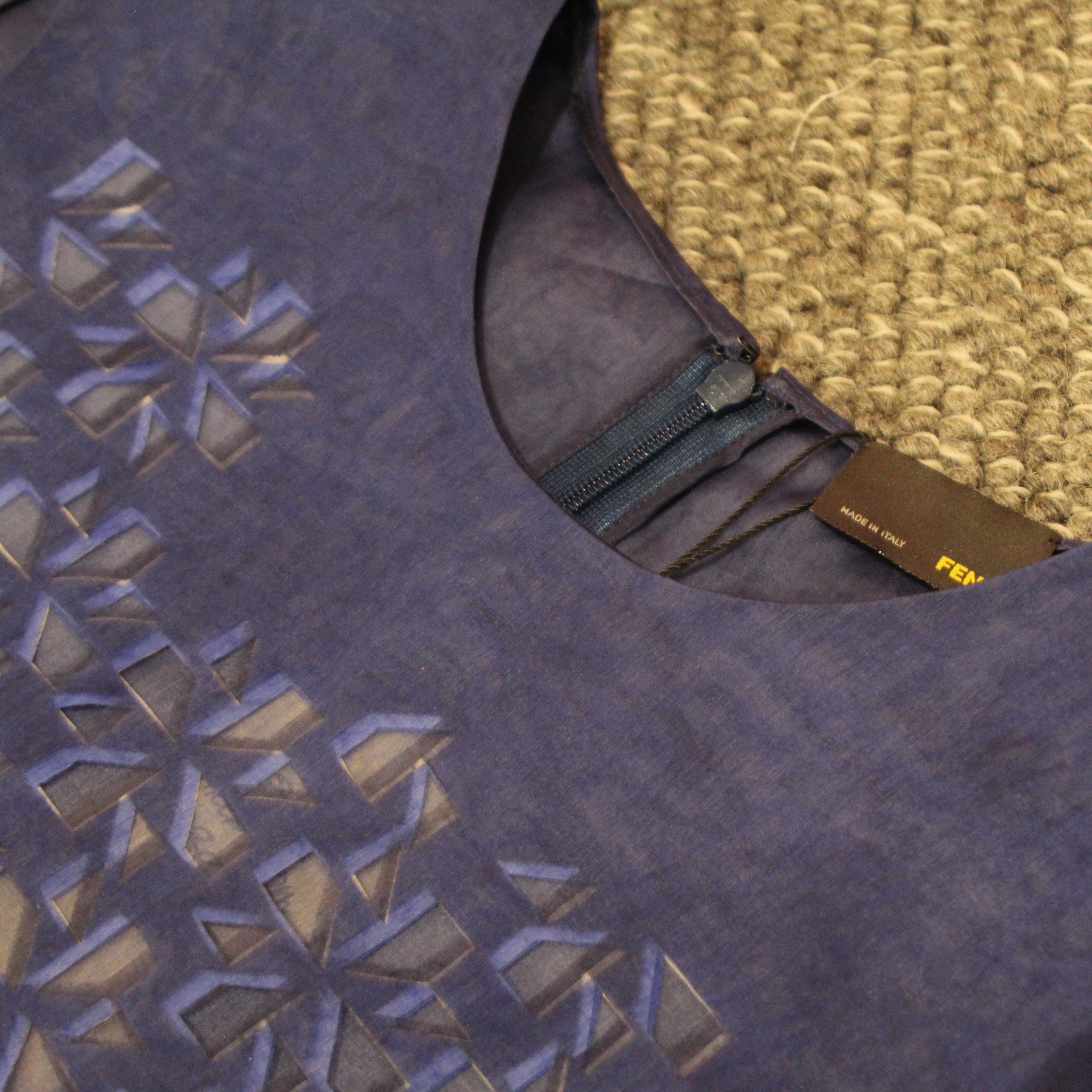 Fendi blue silk dress
