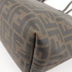 FENDI Zucca Logo Print PVC Leather Tote Bag Brown 8BH198