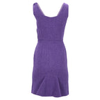 Christian Dior Mini Sleeveless Dress in Purple Wool