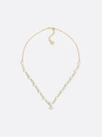 Petit CD Treasure Resin Pearl Necklace Gold Dior