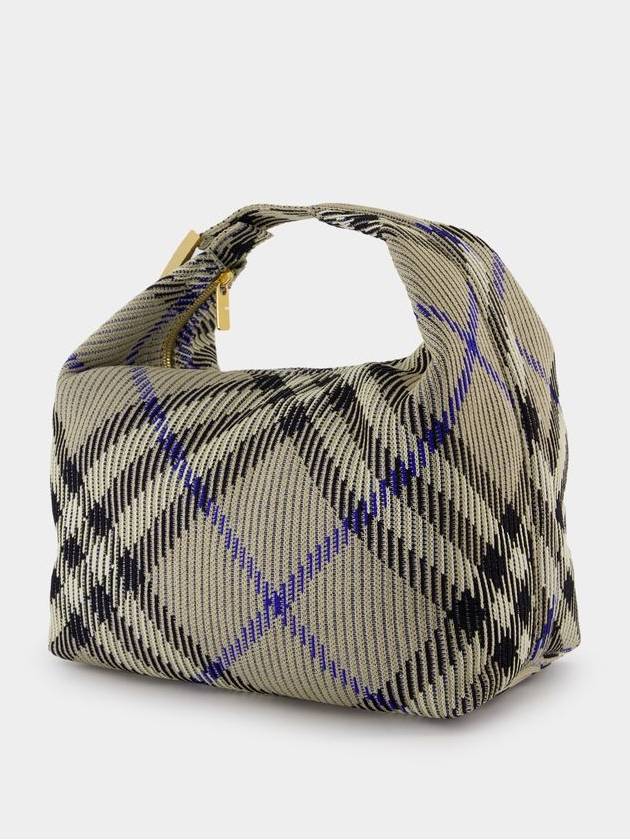 Burberry Peg Duffel Check Medium Tote Bag Lichen
