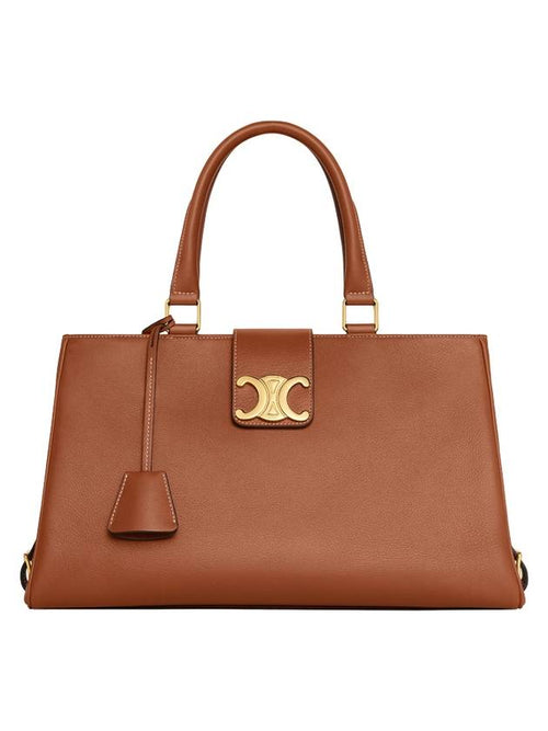 CELINE Appoline Medium Supple Calfskin Tote Bag Tan