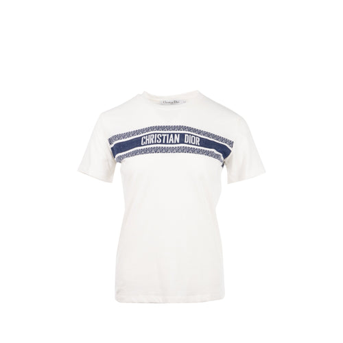 Dior size XS dioriviera T-Shirt Cotton white / navy