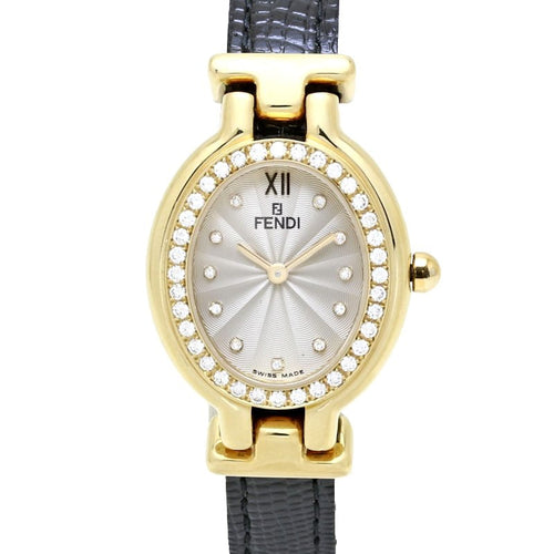 Fendi Yellow Gold Diamond Quartz Watch