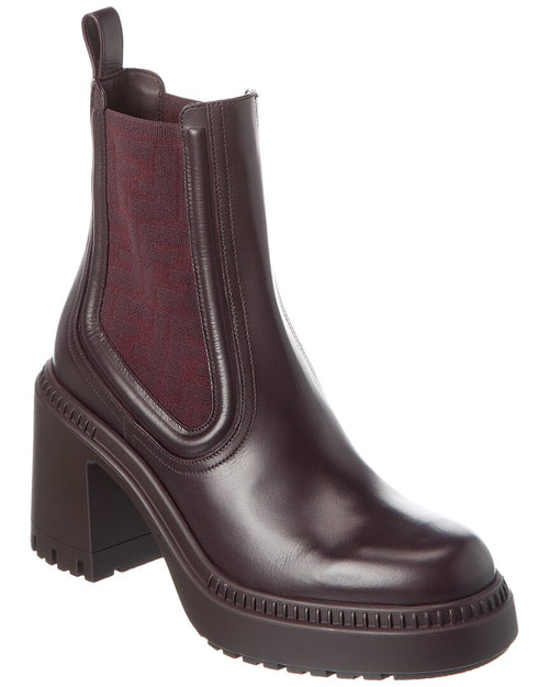 Fendi Ff Logo Domino Leather Boot