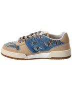 Fendi Match Ff Jacquard Velvet & Suede Sneaker