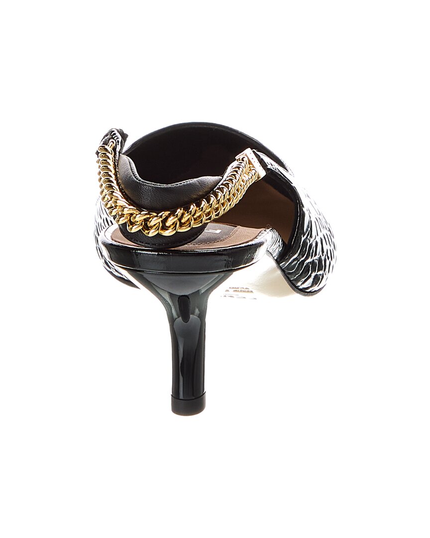 Fendi Colibri Lite Croc-Embossed Patent Slingback Pump
