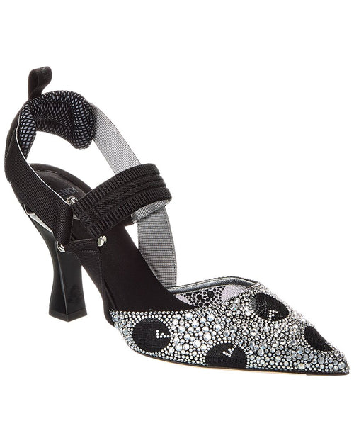 Fendi Colibri Rhinestone Mesh Pump