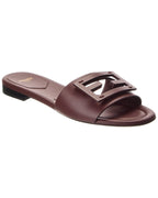 Fendi Ff Leather Sandal