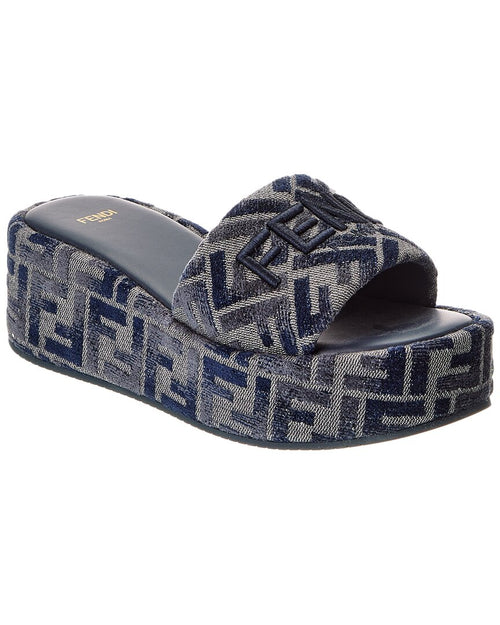 Fendi Sunshine Ff Chenille Platform Sandal
