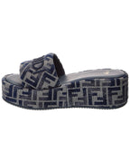 Fendi Sunshine Ff Chenille Platform Sandal