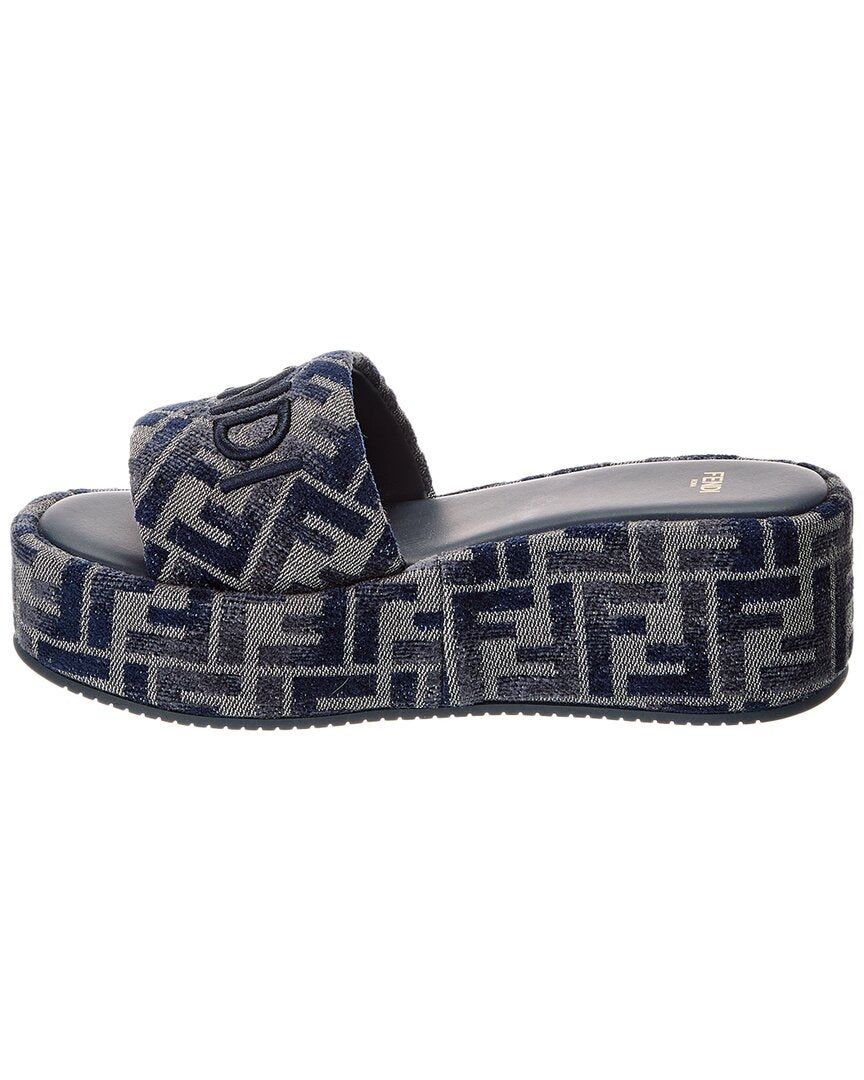 Fendi Sunshine Ff Chenille Platform Sandal